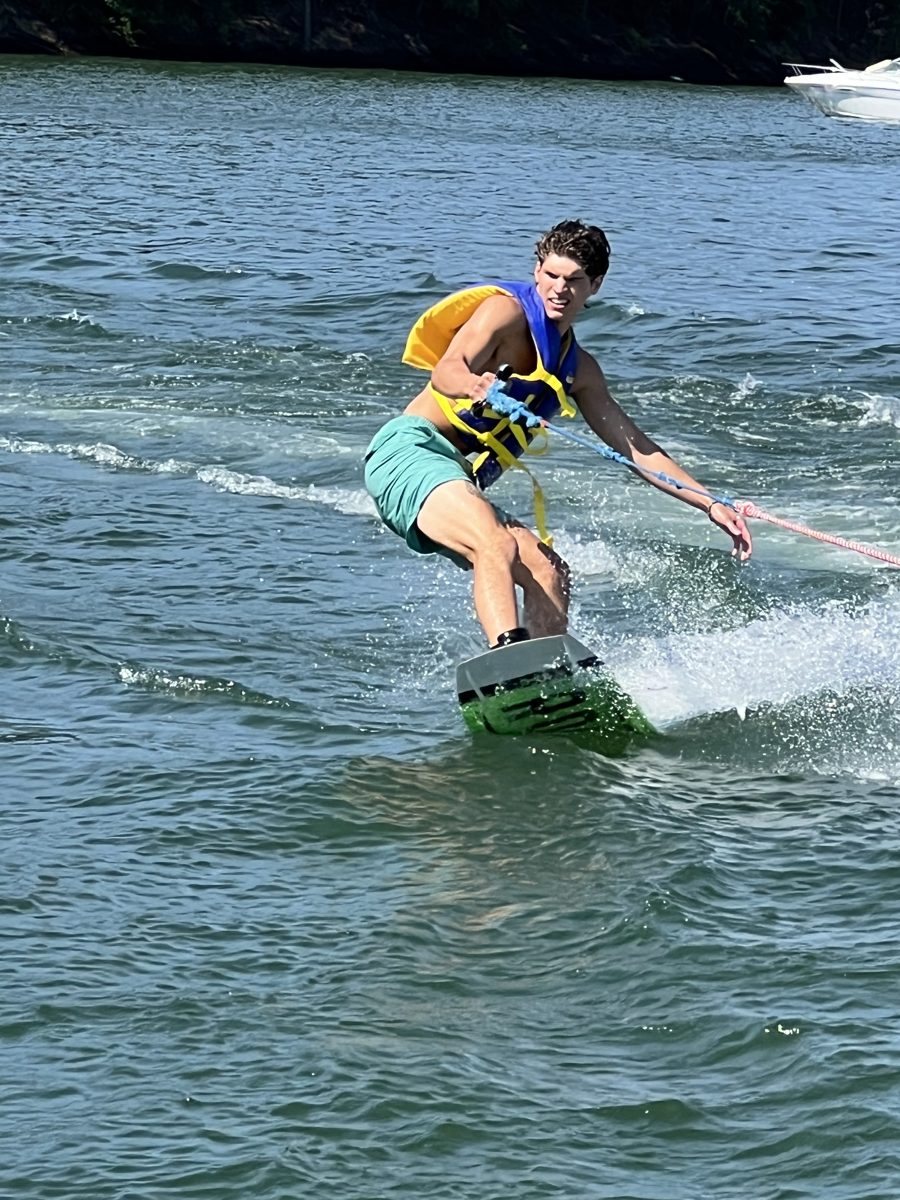 Nicholas wakeboarding